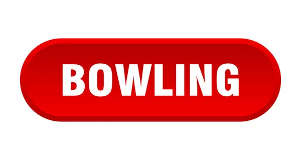 Bowling Taste Abgerundetes Zeichen Isoliert Auf Weißem Hintergrund — Stockvektor