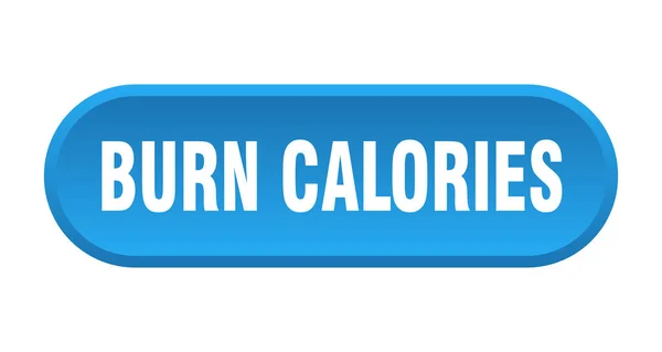 Burn Calories Button Rounded Sign Isolated White Background — Stock Vector