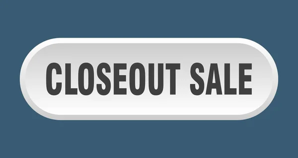 Closeout Sale Button Rounded Sign Isolated White Background — Stock Vector