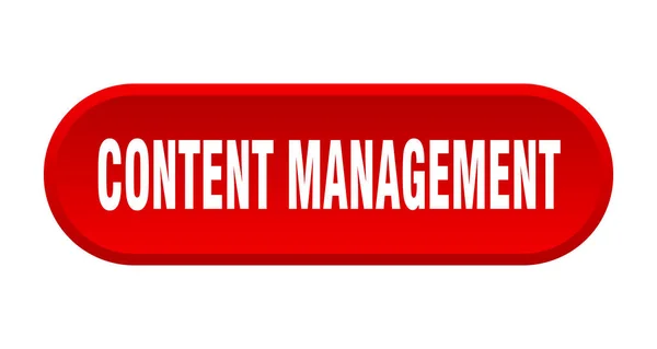 Knop Content Management Afgerond Bord Geïsoleerd Witte Achtergrond — Stockvector