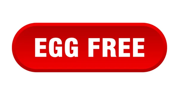 Botão Livre Ovos Sinal Arredondado Isolado Fundo Branco — Vetor de Stock