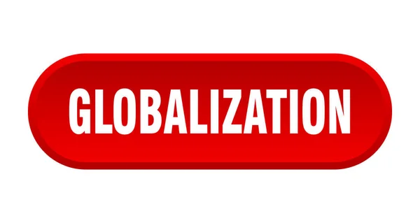 Botão Globalização Sinal Arredondado Isolado Fundo Branco —  Vetores de Stock