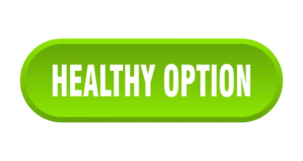 Healthy Option Button Rounded Sign Isolated White Background — Stock Vector