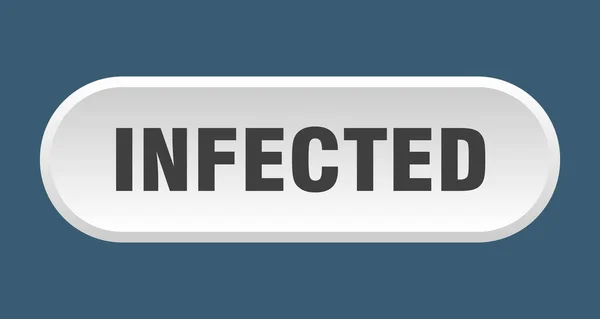 Infizierter Knopf Abgerundetes Zeichen Isoliert Auf Weißem Hintergrund — Stockvektor