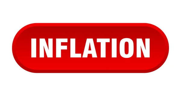 Inflační Tlačítko Zaoblené Znamení Izolované Bílém Pozadí — Stockový vektor