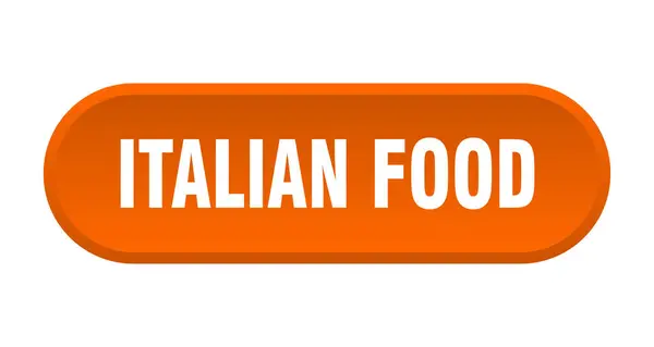 Olasz Ételgomb Lekerekített Jel Elszigetelt Fehér Háttér — Stock Vector
