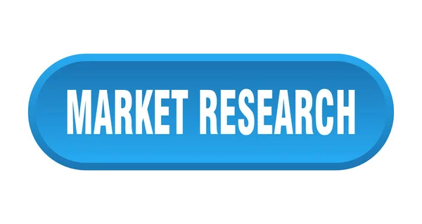 市場調査ボタン 白い背景に丸みを帯びたサイン — ストックベクタ