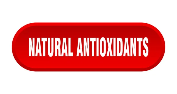 Botão Antioxidantes Naturais Sinal Arredondado Isolado Fundo Branco — Vetor de Stock