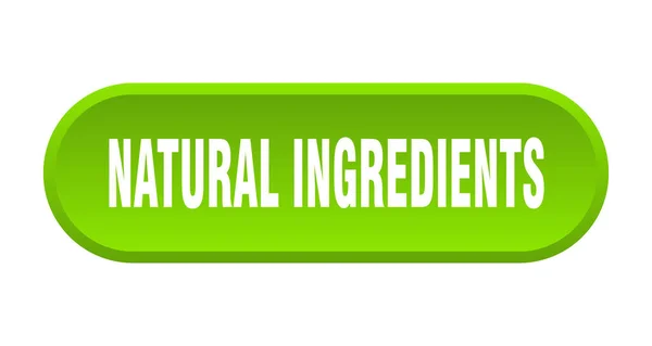 Botón Ingredientes Naturales Signo Redondeado Aislado Sobre Fondo Blanco — Vector de stock