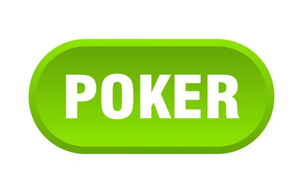 Pokerknop Afgerond Bord Geïsoleerd Witte Achtergrond — Stockvector