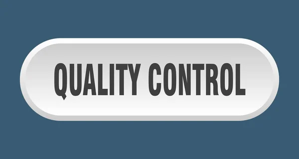 Botón Control Calidad Signo Redondeado Aislado Sobre Fondo Blanco — Vector de stock