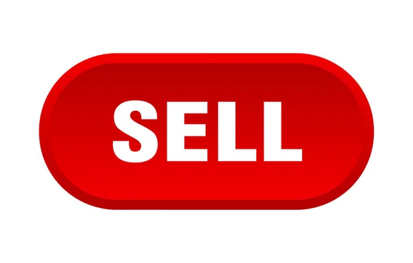 Продати Кнопку Округлий Знак Ізольований Білому Тлі — стоковий вектор