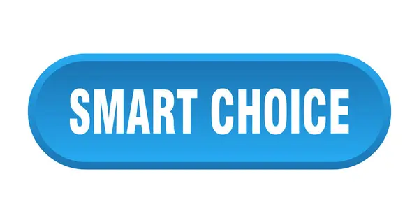 Smart Choice Button Rounded Sign Isolated White Background — Stock Vector