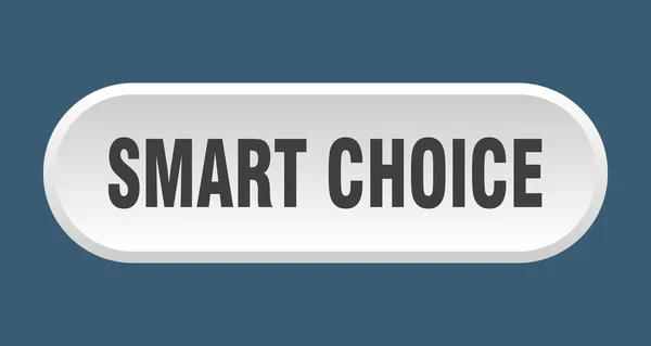 Smart Choice Button Rounded Sign Isolated White Background — Stock Vector