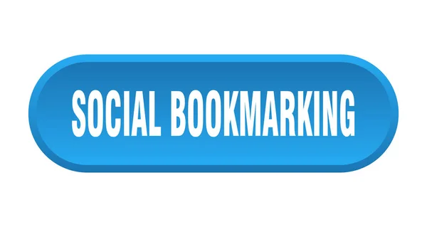 Social Bookmarking Button Rounded Sign Isolated White Background — Stock Vector