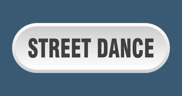 Street Dance Button Rounded Sign Isolated White Background — Stock Vector