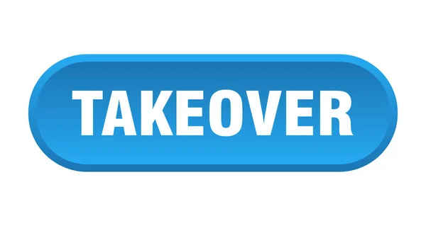 Takeover Button Rounded Sign Isolated White Background — Stock Vector