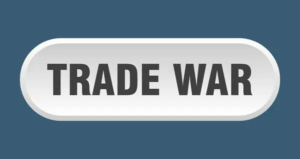 Trade War Button Rounded Sign Isolated White Background — Stock Vector