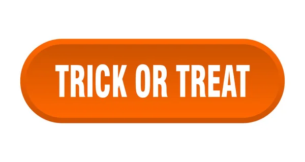 Trick Treat Button Rounded Sign Isolated White Background — Stock Vector