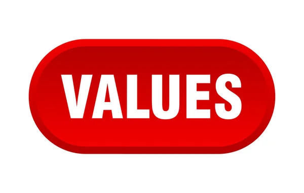 Botón Valores Signo Redondeado Aislado Sobre Fondo Blanco — Vector de stock