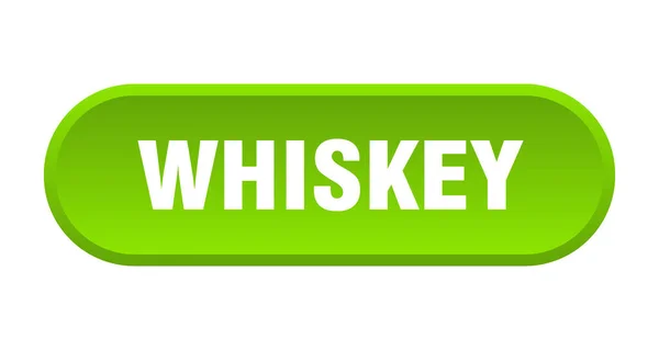 Whisky Knappen Rundad Skylt Isolerad Vit Bakgrund — Stock vektor