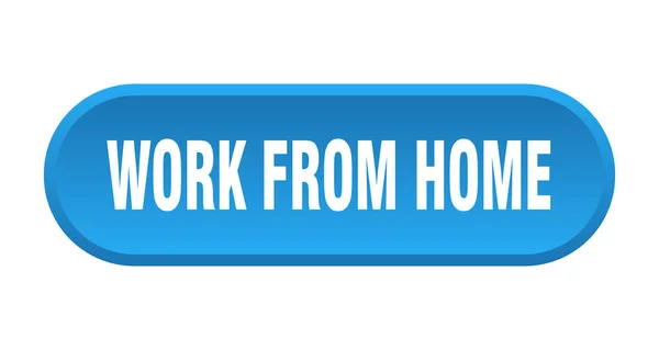Εργασία Από Σπίτι Κουμπί Στρογγυλεμένο Σήμα Απομονωμένο Λευκό Φόντο — Διανυσματικό Αρχείο