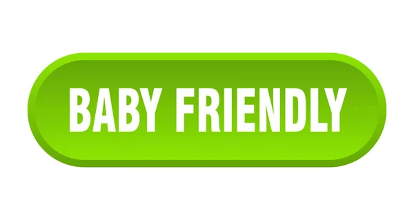 Botão Bebê Amigável Sinal Arredondado Isolado Fundo Branco — Vetor de Stock