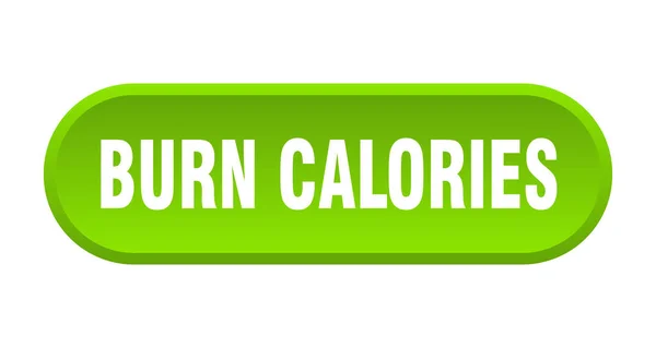 Burn Calories Button Rounded Sign Isolated White Background — Stock Vector