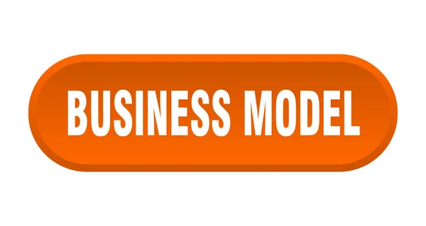 Bouton Business Model Panneau Arrondi Isolé Sur Fond Blanc — Image vectorielle