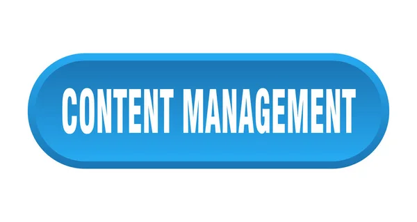 Knop Content Management Afgerond Bord Geïsoleerd Witte Achtergrond — Stockvector