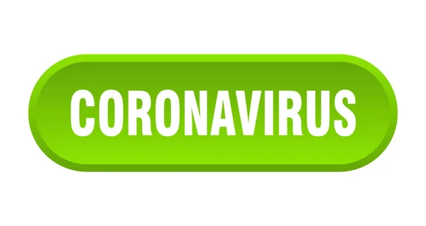 Botón Coronavirus Signo Redondeado Aislado Sobre Fondo Blanco — Vector de stock