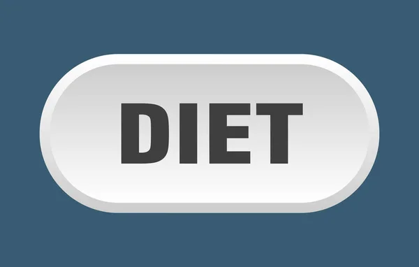 ダイエットボタン 白い背景に丸みを帯びたサイン — ストックベクタ