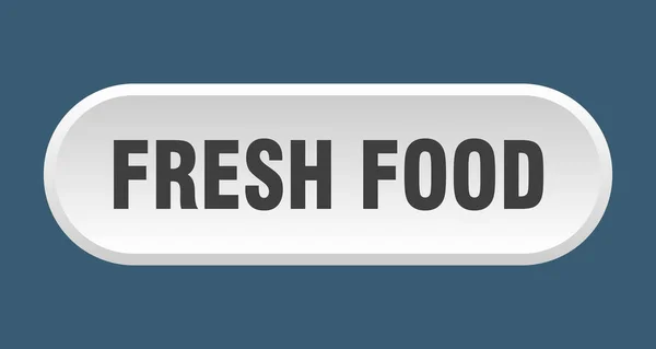 Fresh Food Button Rounded Sign Isolated White Background — Stock Vector