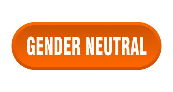Genderově Neutrální Tlačítko Zaoblené Znamení Izolované Bílém Pozadí — Stockový vektor