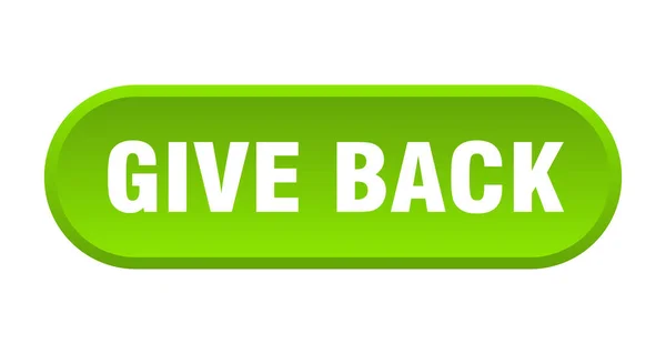 Give Back Button Rounded Sign Isolated White Background — Stock Vector