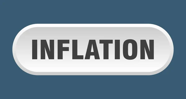 Inflationsknapp Rundad Skylt Isolerad Vit Bakgrund — Stock vektor