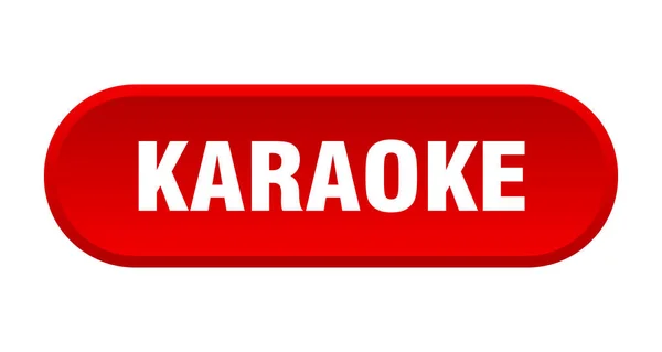 Botão Karaoke Sinal Arredondado Isolado Fundo Branco — Vetor de Stock