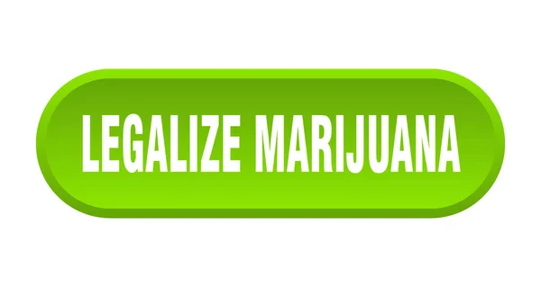 Marihuana Legalisieren Abgerundetes Zeichen Isoliert Auf Weißem Hintergrund — Stockvektor