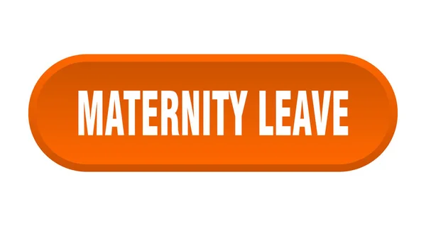 Botón Licencia Maternidad Signo Redondeado Aislado Sobre Fondo Blanco — Vector de stock