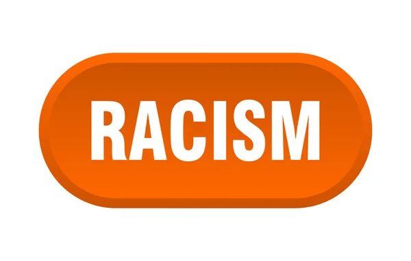 人種差別ボタン 白い背景に丸みを帯びたサイン — ストックベクタ