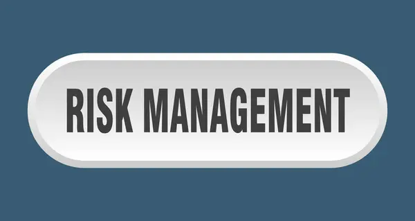 Risk Management Button Rounded Sign Isolated White Background — Stock Vector