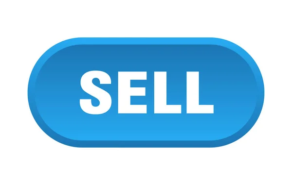 Κουμπί Πώλησης Στρογγυλεμένο Σήμα Απομονωμένο Λευκό Φόντο — Διανυσματικό Αρχείο