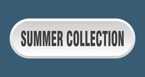 Summer Collection Button Rounded Sign Isolated White Background — Stock Vector