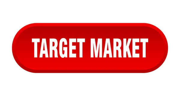Target Market Button Rounded Sign Isolated White Background — Stock Vector