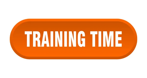 Training Time Button Rounded Sign Isolated White Background — Stock Vector