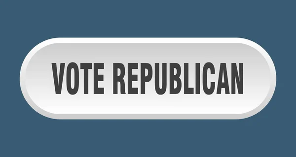 Vote Republican Button Rounded Sign Isolated White Background — Stock Vector