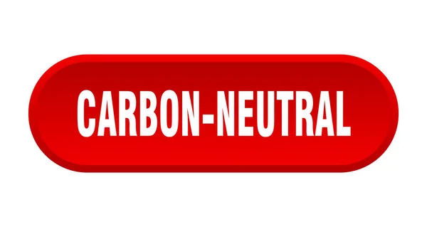 Botón Neutro Carbono Signo Redondeado Aislado Sobre Fondo Blanco — Vector de stock