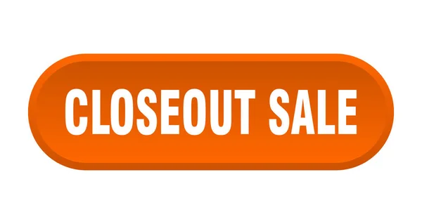 Closeout Sale Button Rounded Sign Isolated White Background — Stock Vector