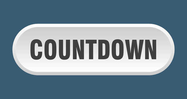 countdown button. rounded sign isolated on white background