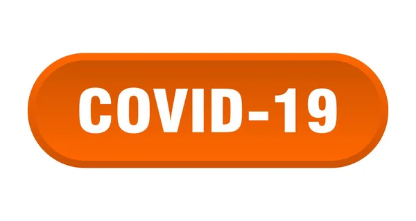 Covid 19按钮 白色背景上孤立的圆形标志 — 图库矢量图片